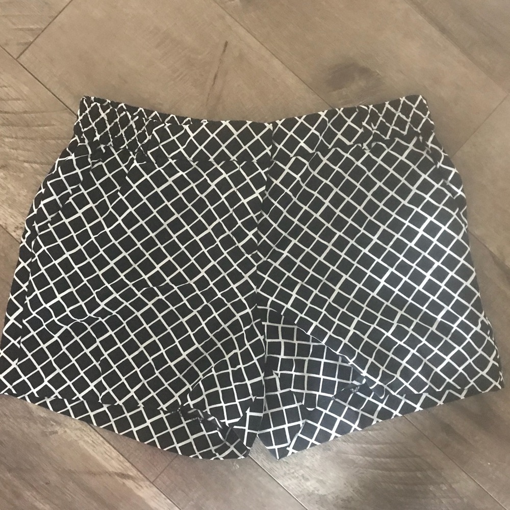 Black and white shorts